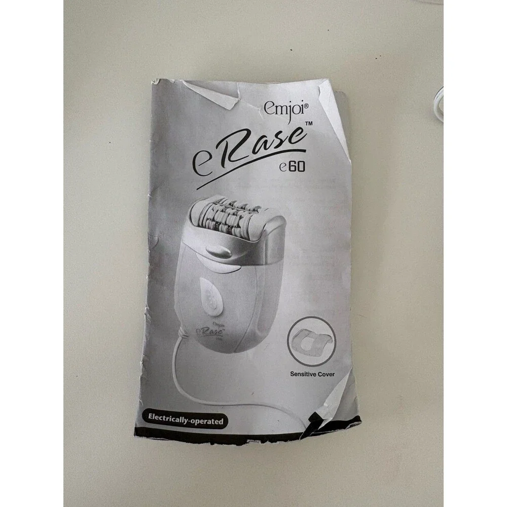 Emjoi eRase e60 Epilator Hair Remover 60 Tweezer Action Discs Dual Heads Floral - Picture 5 of 11